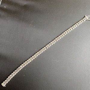 Silver and diamond bracelet